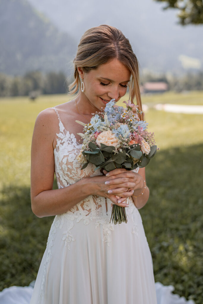 Hopfensee Hochzeit mobile Brautstylistin Allgäu Füssen Brautstyling exklusive
